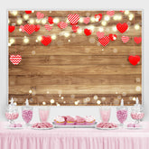 Amour et toile de fond de fête d'anniversaire en bois clair pour fille
